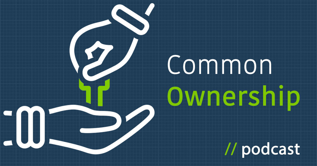 Common ownership. Hands sharing a key